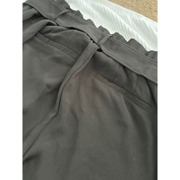 Eloquii black wide leg ankle length Pants with belted paper bag waist Sz 16 NWT - Picture 9 of 14